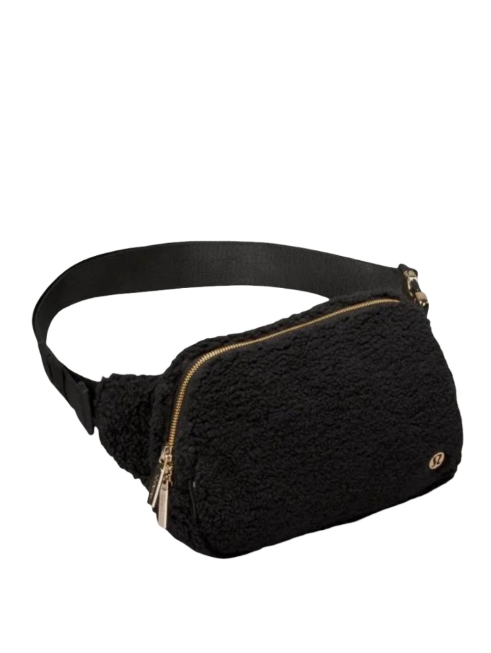 lululemon Everywhere Black Pouch Belt Bag Crossbody Clutch Purse Fleece 1L